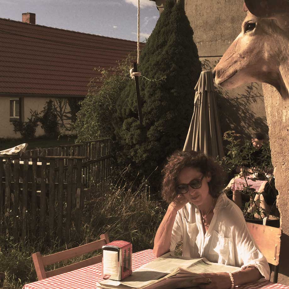 Im Café Kudu in Goldenbaum Mecklenburg Fahrradwandern